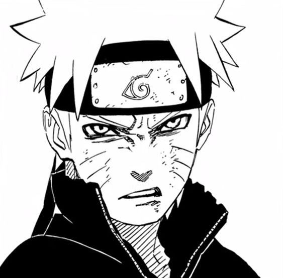 Naruto pfp black and white