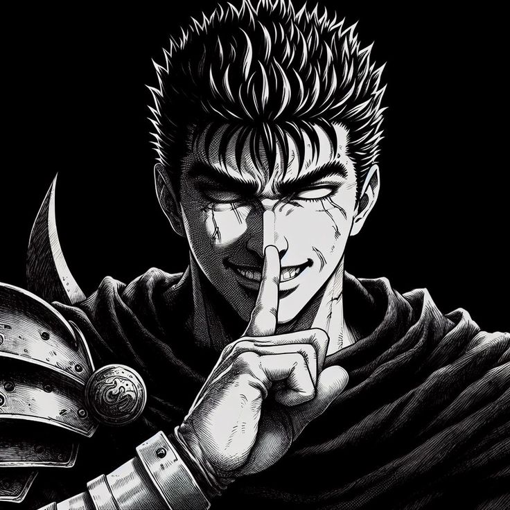 Guts pfp black and white
