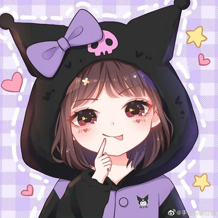 Kuromi Anime Girl PFP Cute