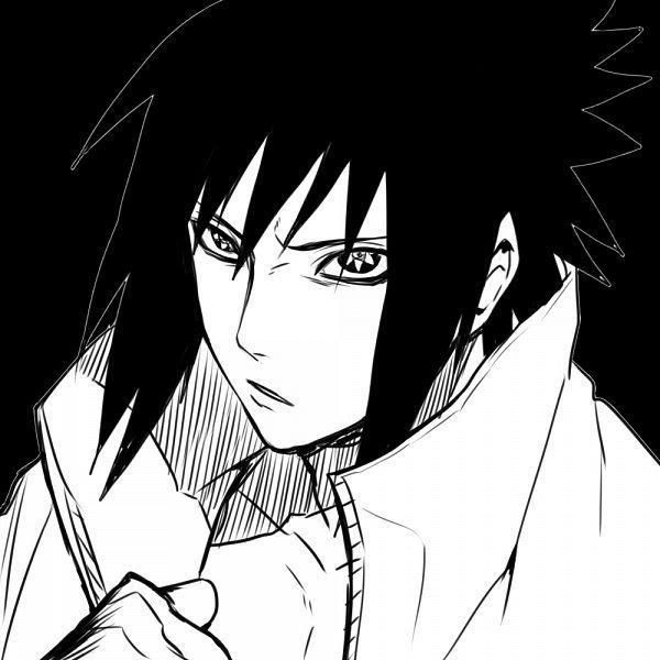 Sasuke PFP Black and White