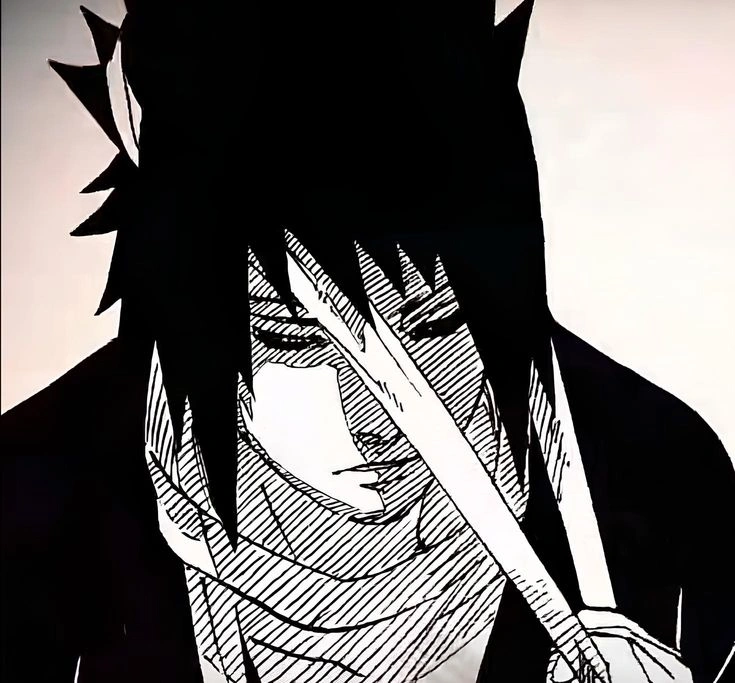Sasuke PFP Black and White
