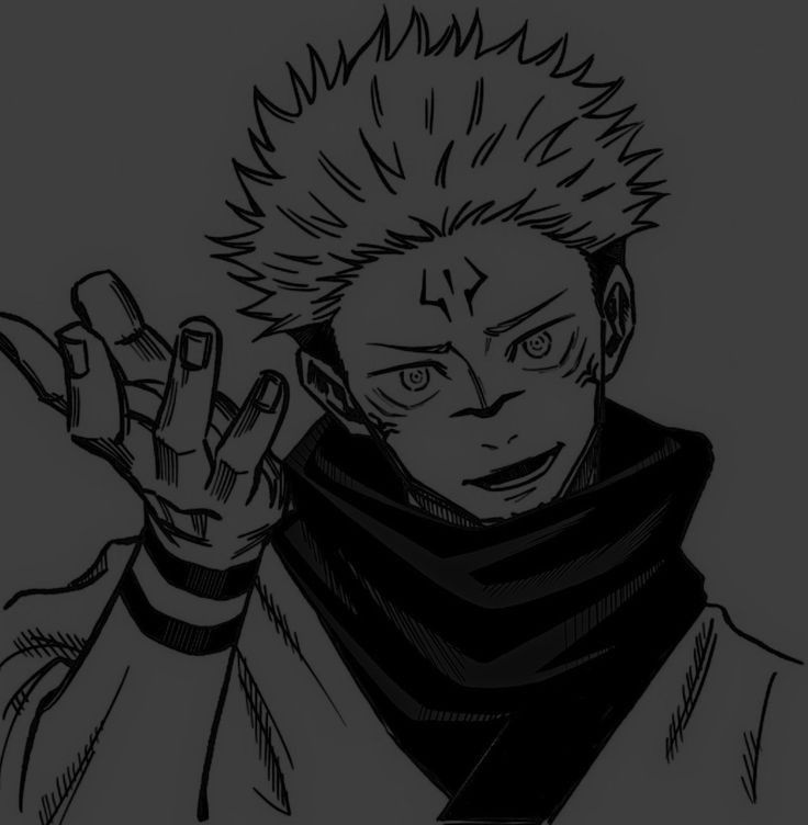 Sukuna PFP Black and White