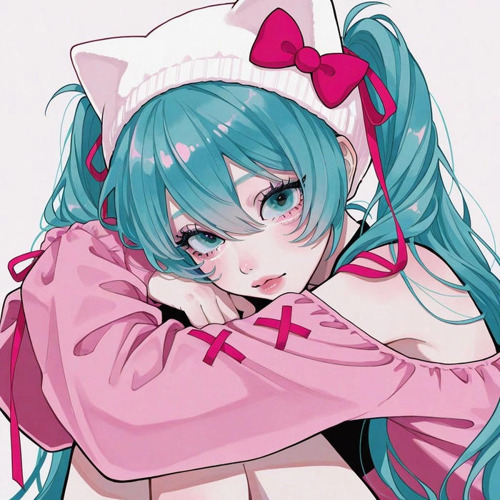 Cute Pink Profile Picture Girl