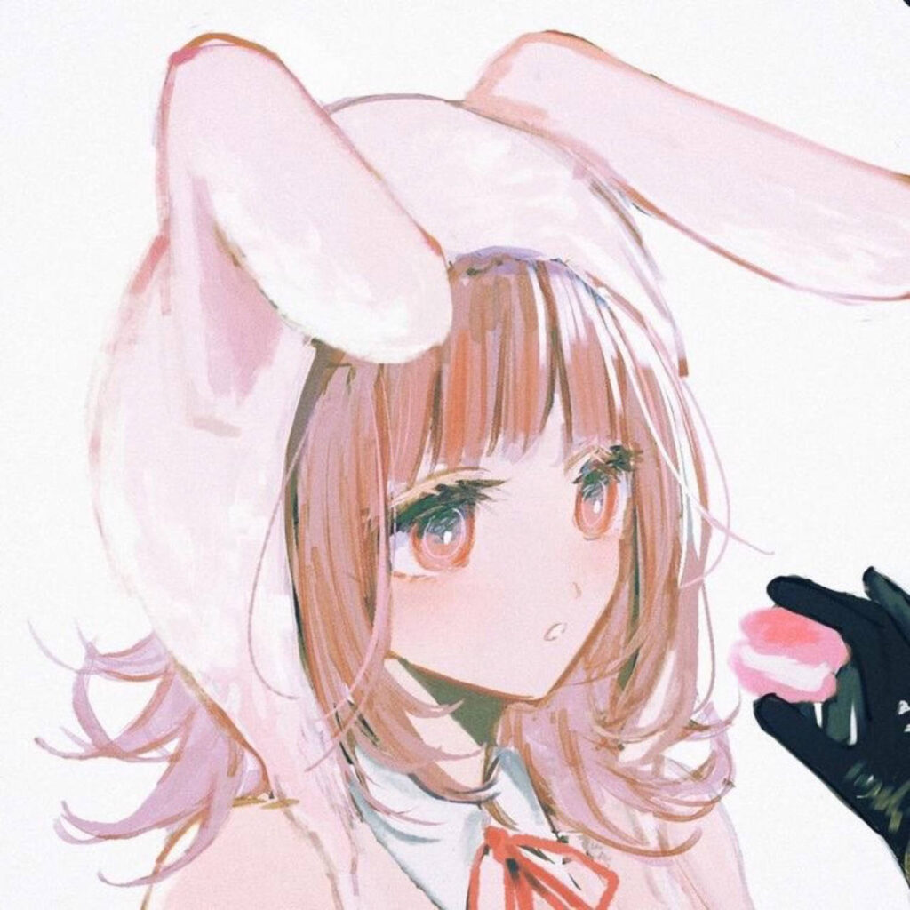 Cute Pink PFP Bunny