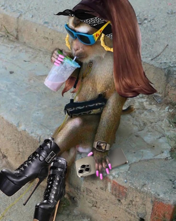 Monkey PFP Girl