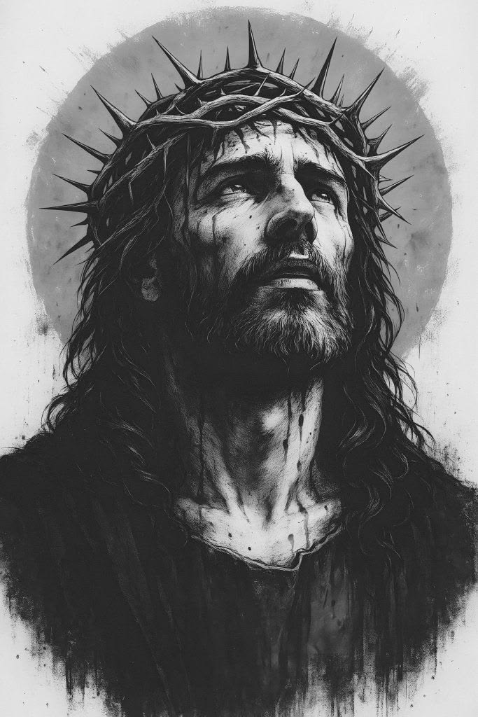 Jesus PFP Black and White