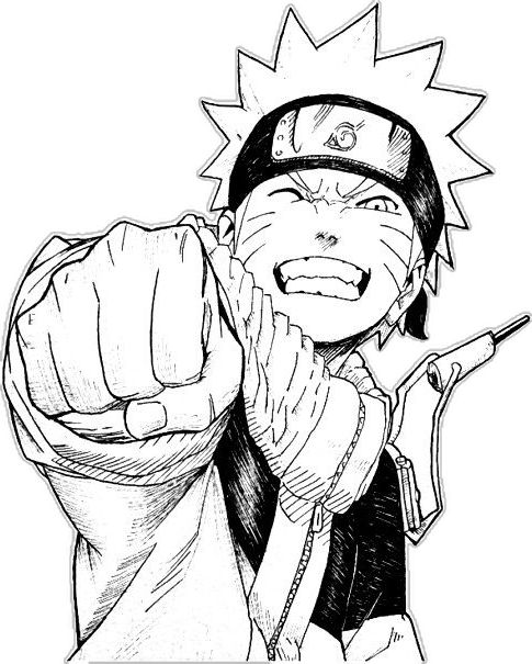 Naruto pfp black and white
