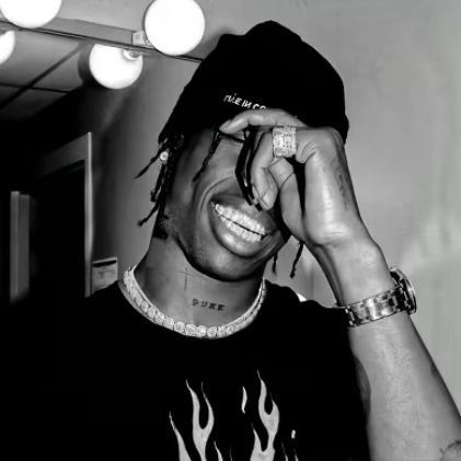 Travis Scott PFP Black And White