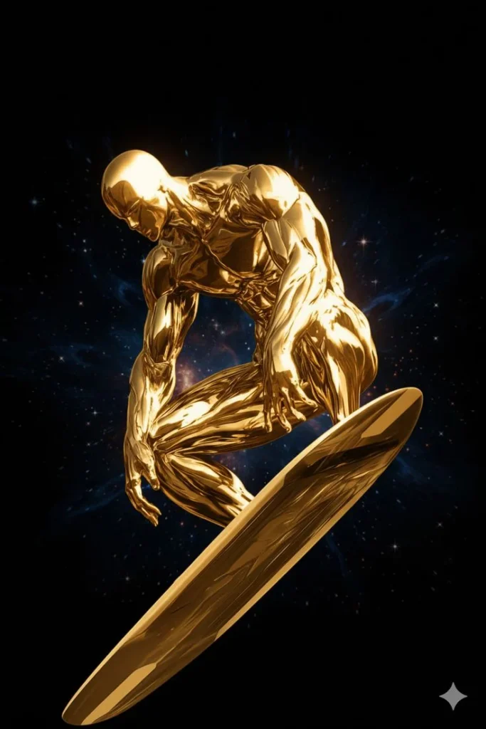 Gold silver surfer pfp