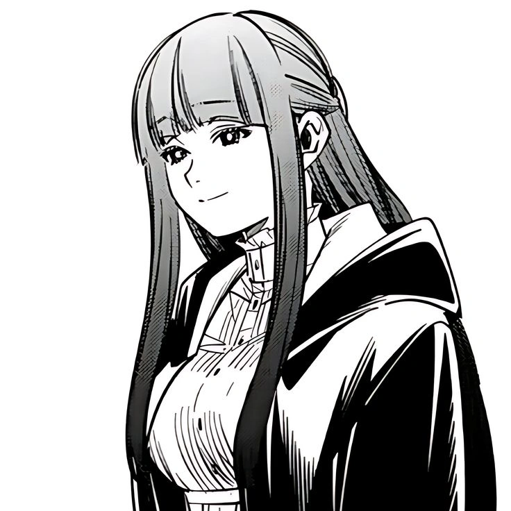 frieren pfp black and white