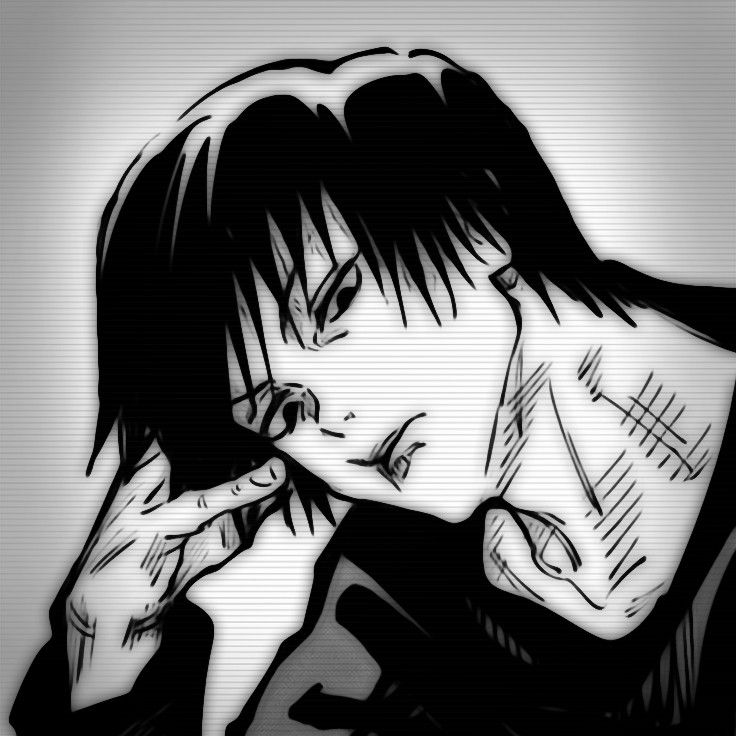 toji pfp black and white