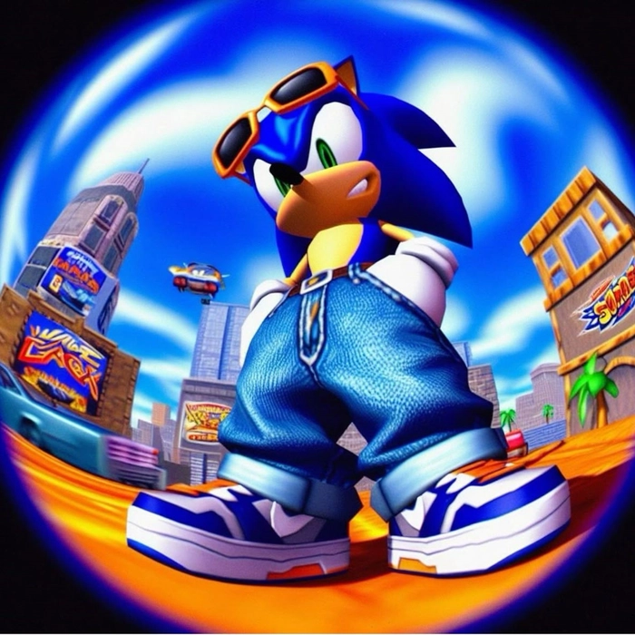Sonic pfp Y2K