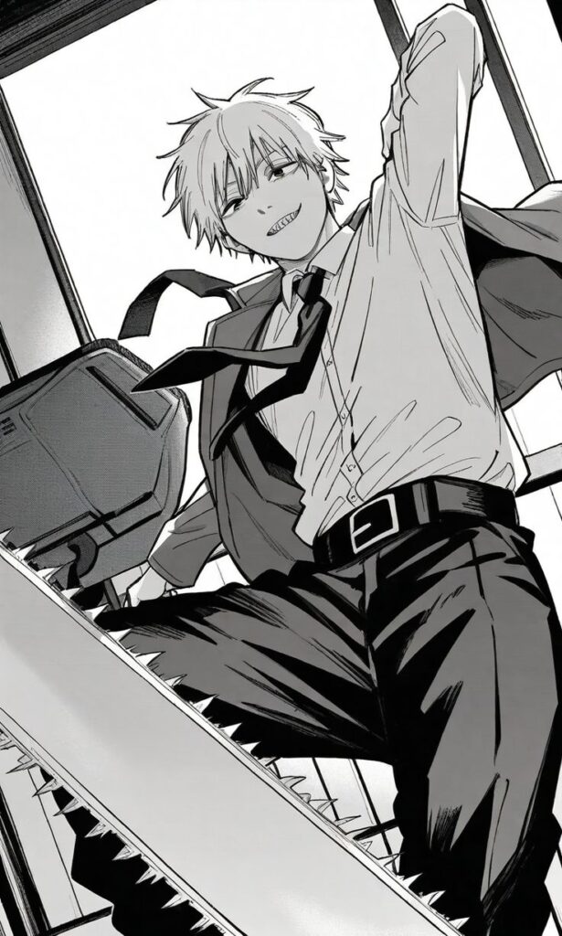 Denji PFP Black And White