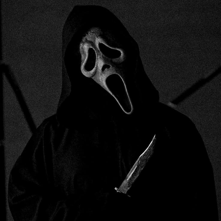 Ghostface PFP Black and White