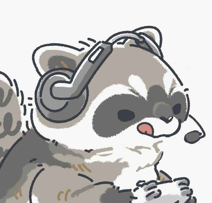 Soft pastel raccoon aesthetic